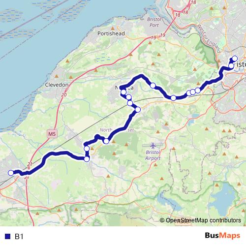 B1 bus Line Map