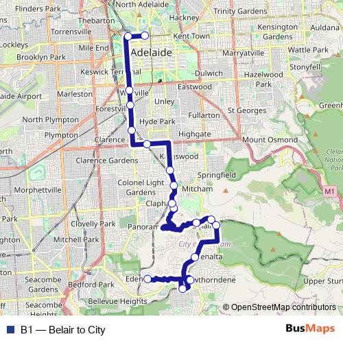 B1 bus Line Map