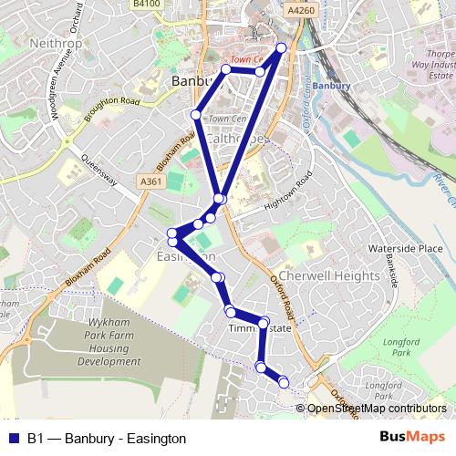 B1 bus Line Map