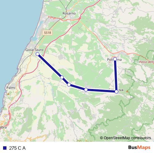 275 C A bus Line Map