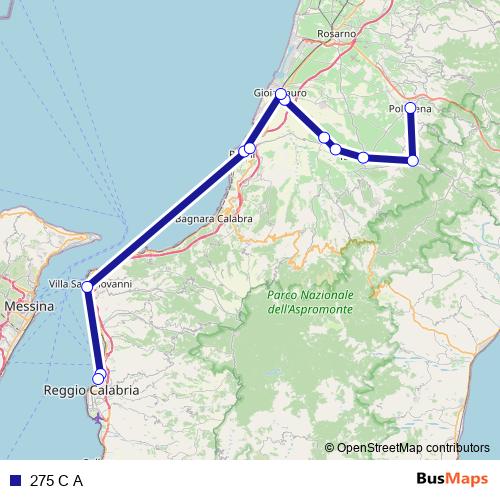 275 C A bus Line Map