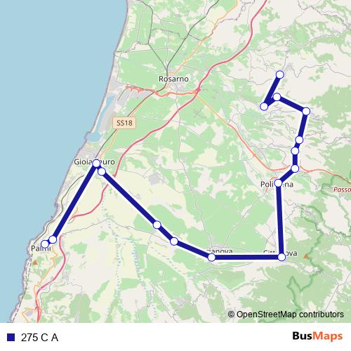 275 C A bus Line Map