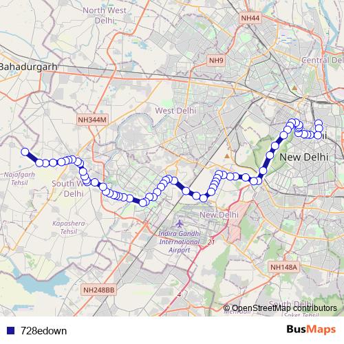 728edown bus Line Map