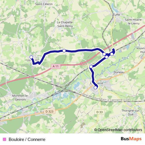 Bouloire / Connerre bus Line Map