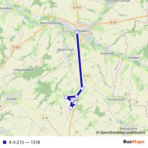 4-3-213 bus Line Map