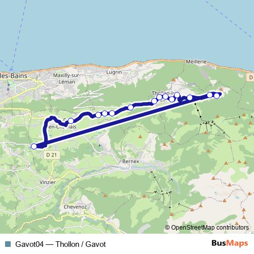 Gavot04 bus Line Map