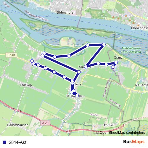 2844-Ast bus Line Map