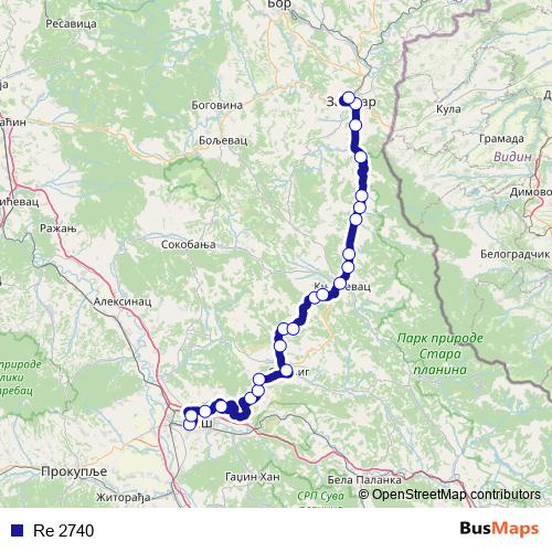 Re 2740 rail Line Map