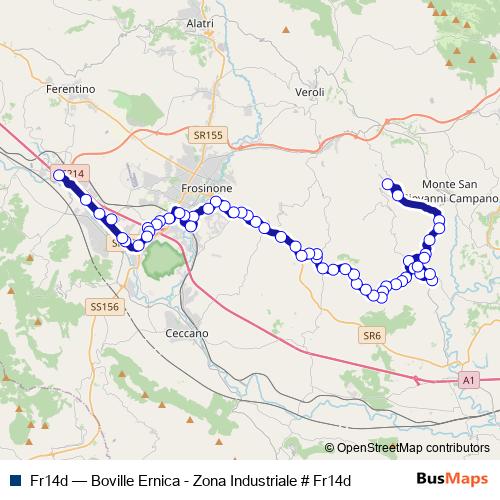 Fr14d bus Line Map