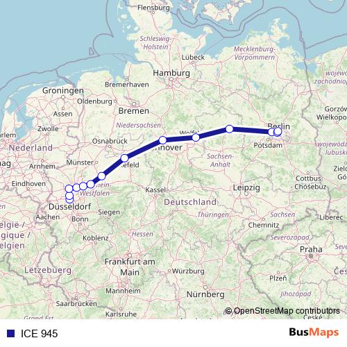 ICE 945 rail Line Map