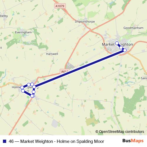 46 bus Line Map