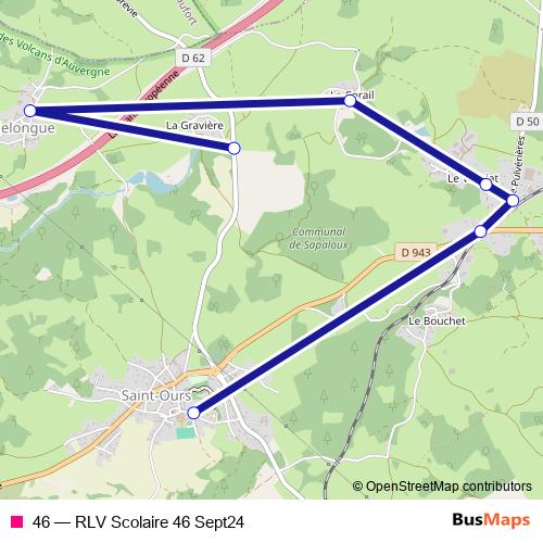 46 bus Line Map