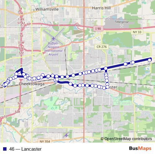 46 bus Line Map