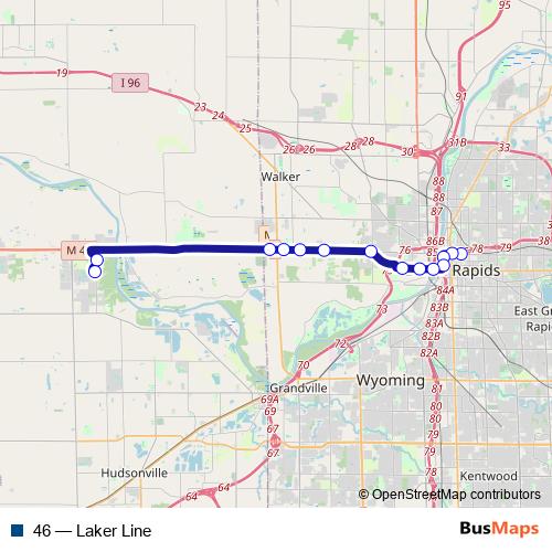 46 bus Line Map