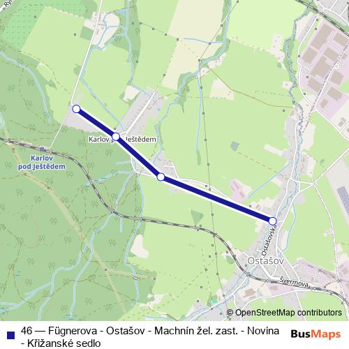 46 bus Line Map