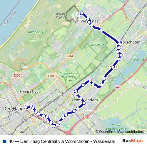 46 bus Line Map