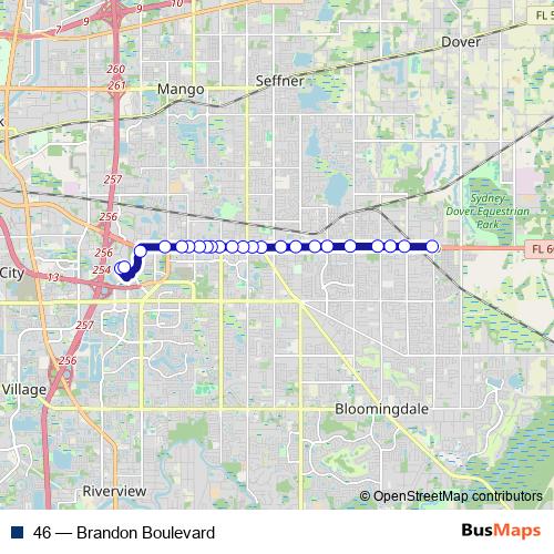 46 bus Line Map