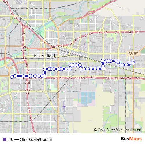 46 bus Line Map