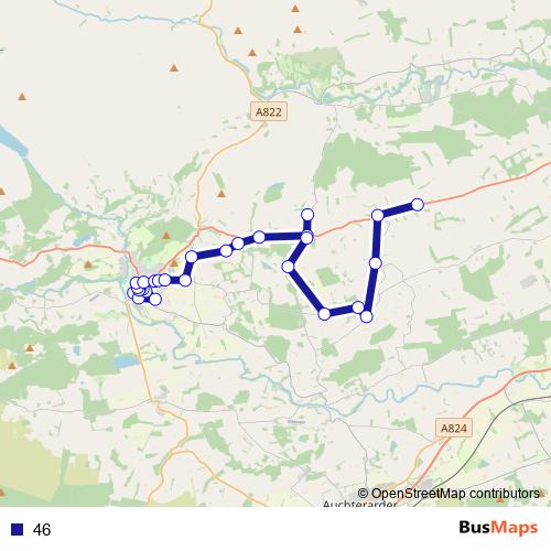 46 bus Line Map