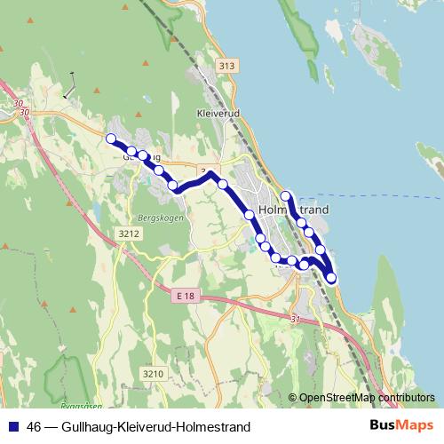 46 bus Line Map