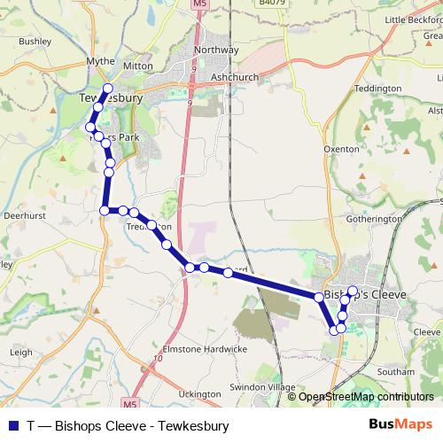 T bus Line Map
