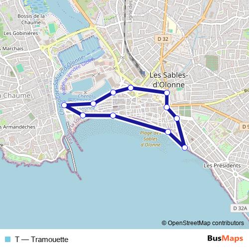 T bus Line Map
