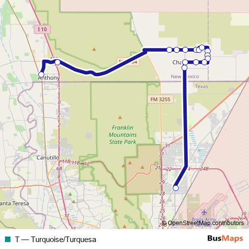 T bus Line Map