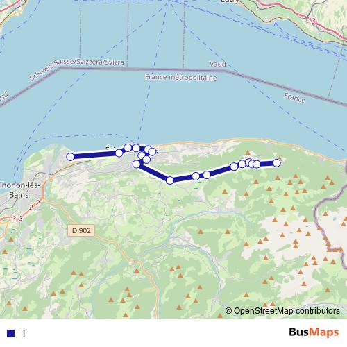 T bus Line Map