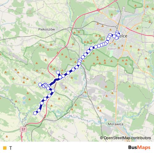 T bus Line Map