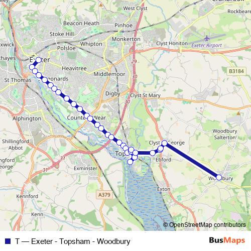 T bus Line Map
