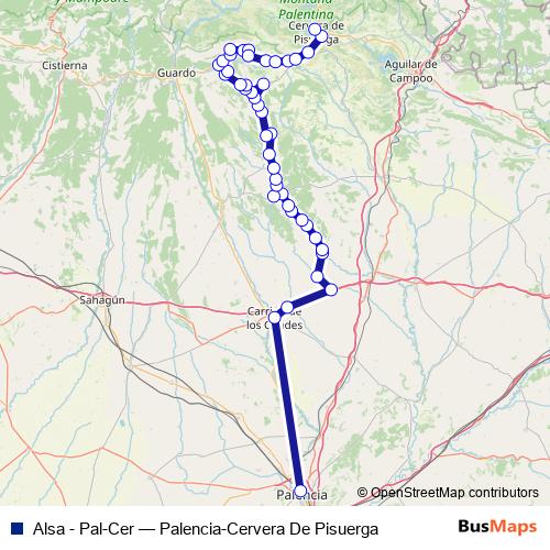 Alsa - Pal-Cer bus Line Map