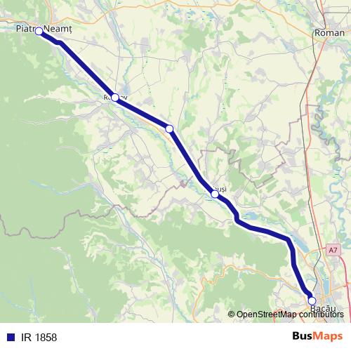 IR 1858 rail Line Map