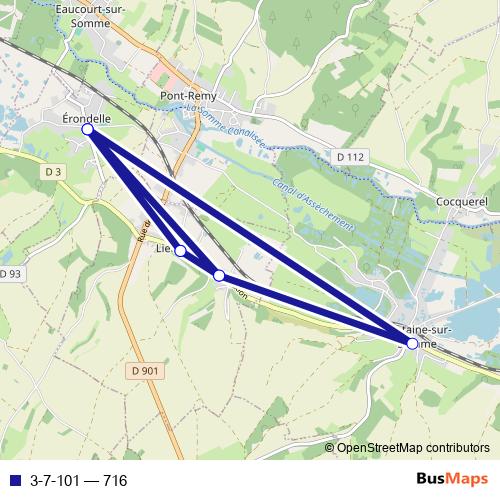 3-7-101 bus Line Map