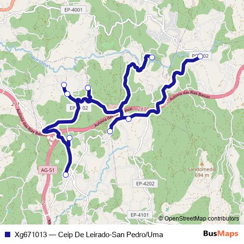 Xg671013 bus Line Map