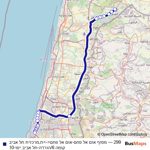 299 bus Line Map