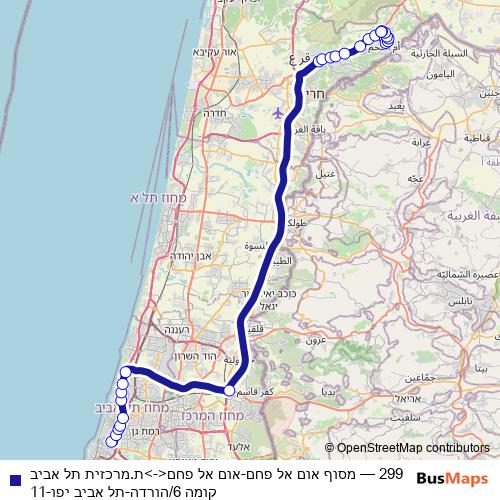 299 bus Line Map