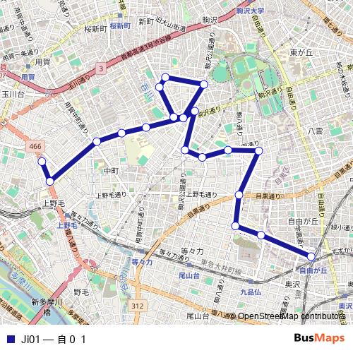 Ji01 bus Line Map