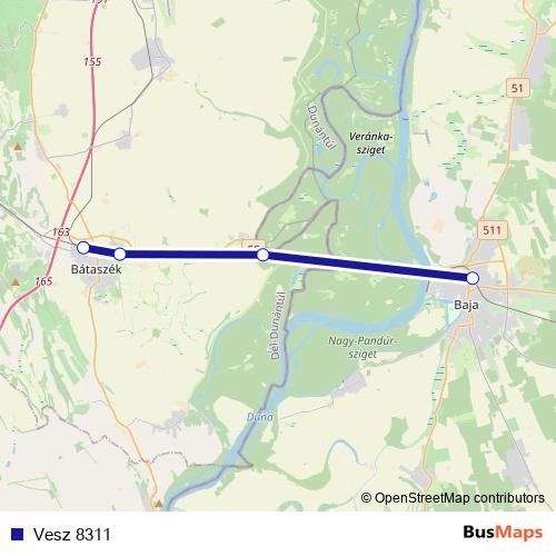 Vesz 8311 rail Line Map