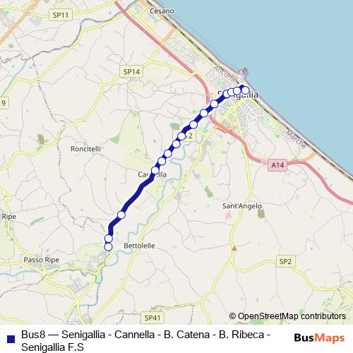 Bus8 bus Line Map