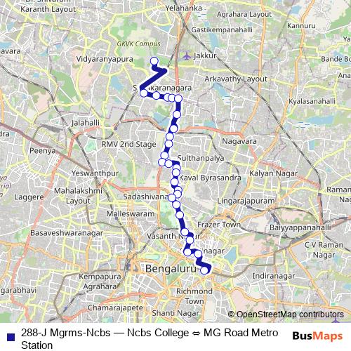 288-J Mgrms-Ncbs bus Line Map