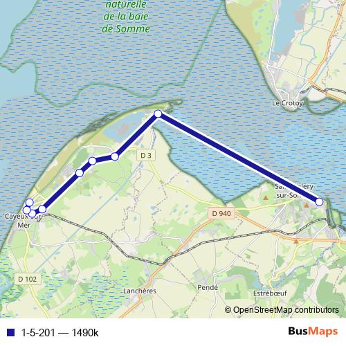 1-5-201 bus Line Map