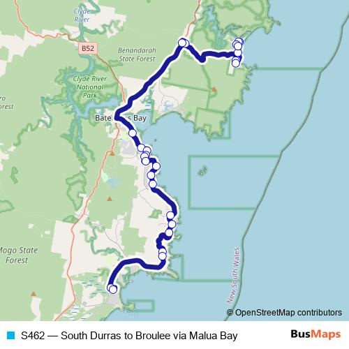 S462 bus Line Map