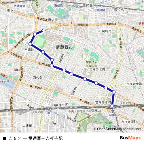 吉５２ bus Line Map
