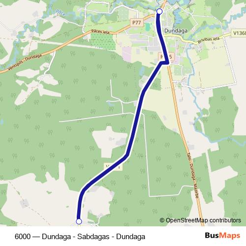 6000 bus Line Map