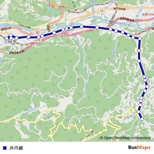 井内線 bus Line Map