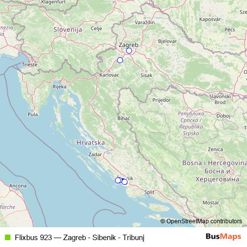 Flixbus 923 bus Line Map