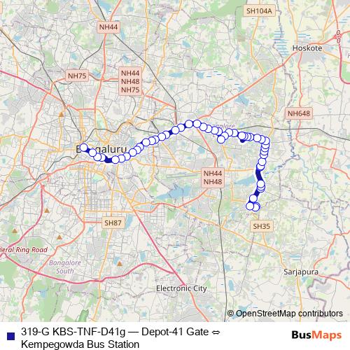 319-G KBS-TNF-D41g bus Line Map