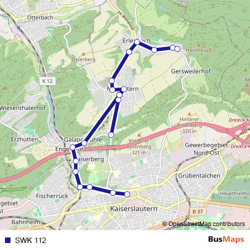 SWK 112 bus Line Map