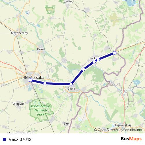 Vesz 37643 rail Line Map