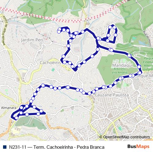N231-11 bus Line Map